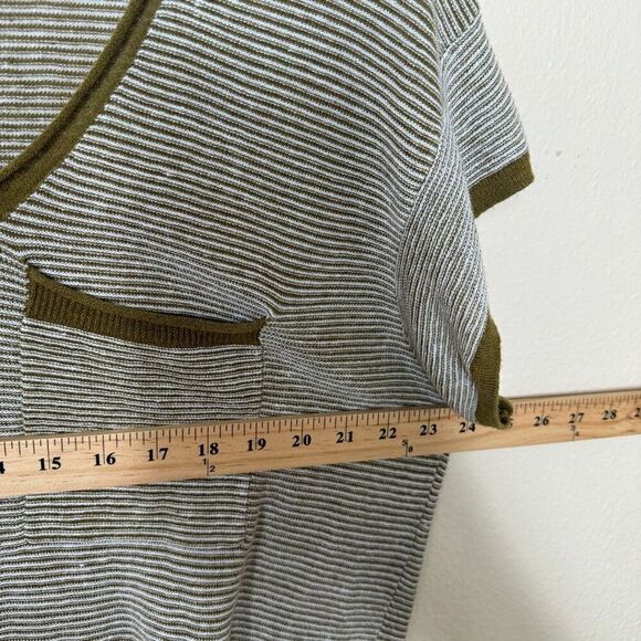 Madewell Shirt Womens XL Watermoor Short-Sleeve Sweater In Stripe Round Neck - Picture 9 of 11